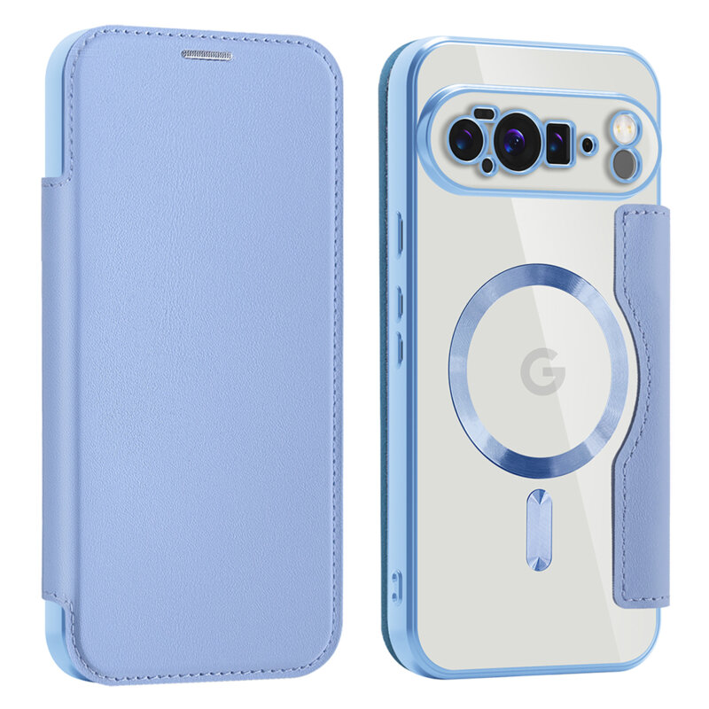 Husa Google Pixel 10 Pro XL Techsuit SmartMag Book Case, bleu