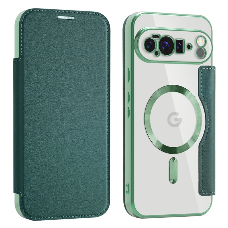 Husa Google Pixel 10 Pro XL Techsuit SmartMag Book Case, verde