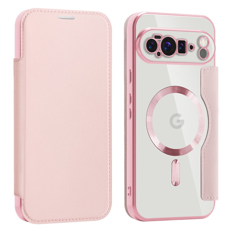 Husa Google Pixel 10 Pro XL Techsuit SmartMag Book Case, roz
