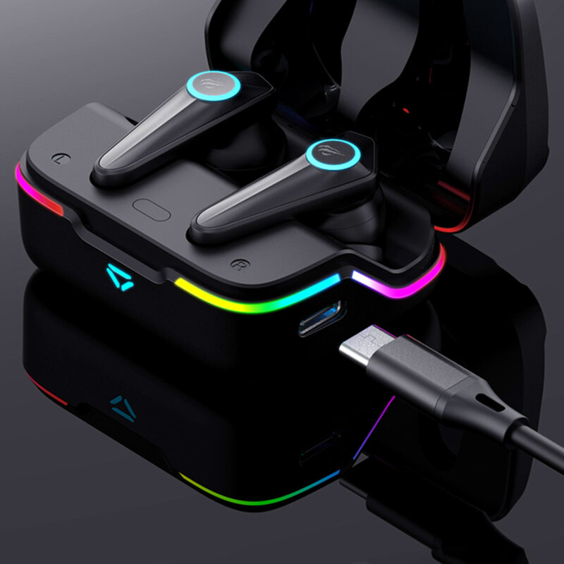 Casti gaming Bluetooth cu microfon Havit, TW952 PRO RGB, negru