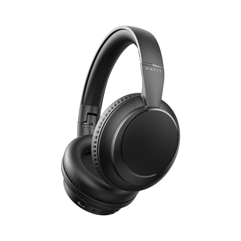 Casti wireless Bluetooth 5.4, 400mAh Havit H619BT, negru