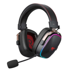 Casti gaming Bluetooth cu microfon, lumini Havit H2039BG, negru