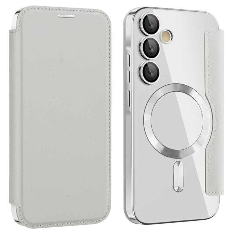 Husa Samsung Galaxy A55 5G Techsuit SmartMag Book Case, gri