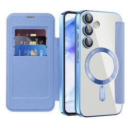 Husa Samsung Galaxy A55 5G Techsuit SmartMag Book Case, bleu
