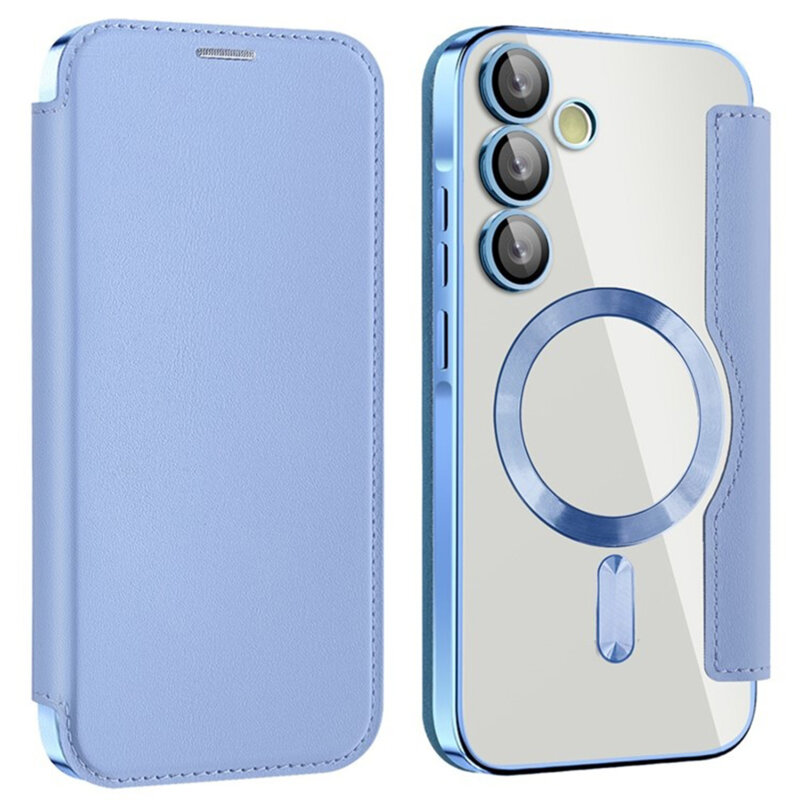 Husa Samsung Galaxy A55 5G Techsuit SmartMag Book Case, bleu