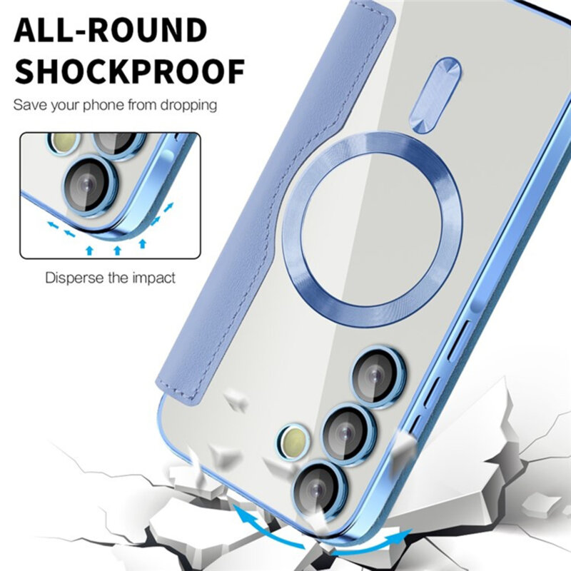 Husa Samsung Galaxy A55 5G Techsuit SmartMag Book Case, bleu