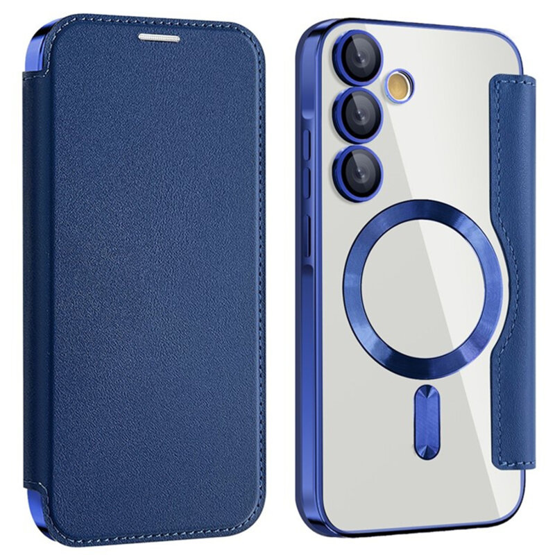 Husa Samsung Galaxy A55 5G Techsuit SmartMag Book Case, albastru