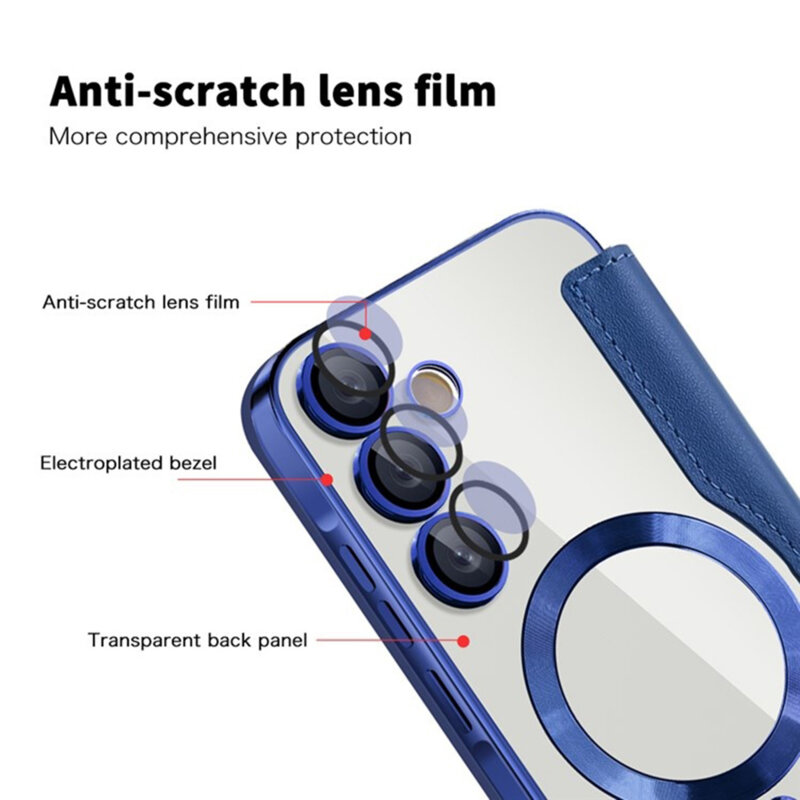 Husa Samsung Galaxy A55 5G Techsuit SmartMag Book Case, albastru