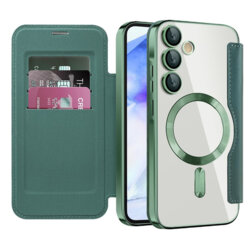 Husa Samsung Galaxy A55 5G Techsuit SmartMag Book Case, verde