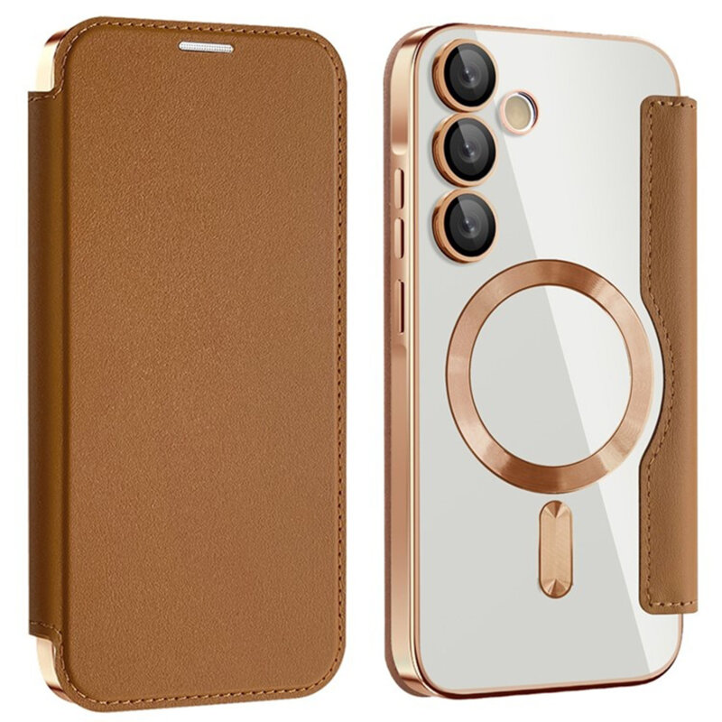 Husa Samsung Galaxy A55 5G Techsuit SmartMag Book Case, maro