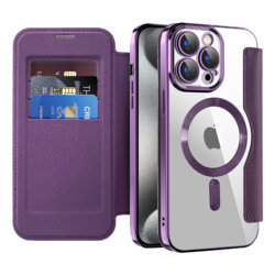 Husa iPhone 15 Pro Techsuit SmartMag Book Case, mov