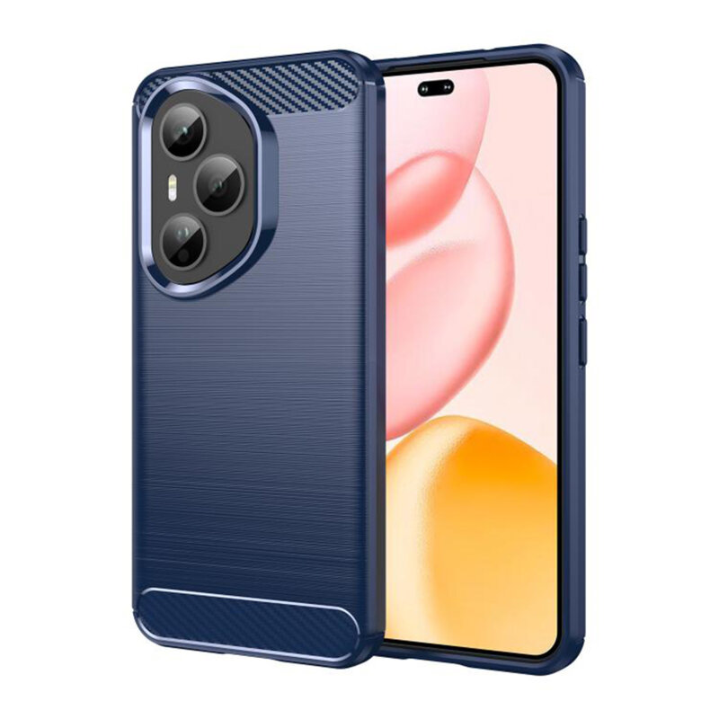 Husa Honor 400 Pro Techsuit Carbon Silicone, albastru