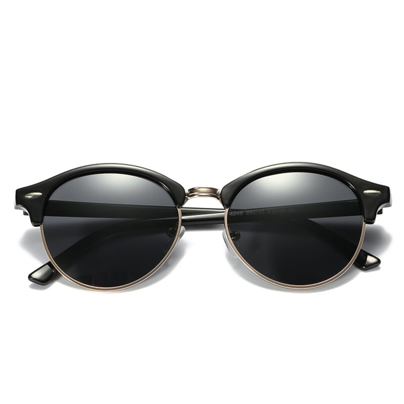 Ochelari de soare rotunzi barbati Techsuit, fumuriu, 66612