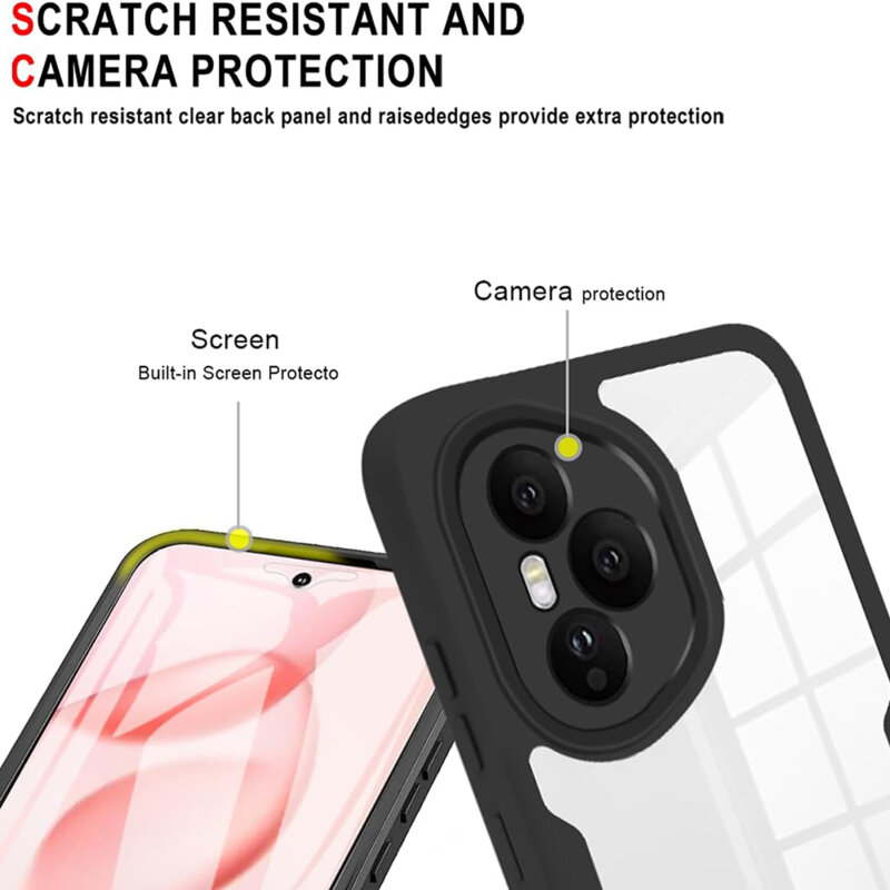 Husa 360° Honor 400 Pro Techsuit ColorVerse, roz