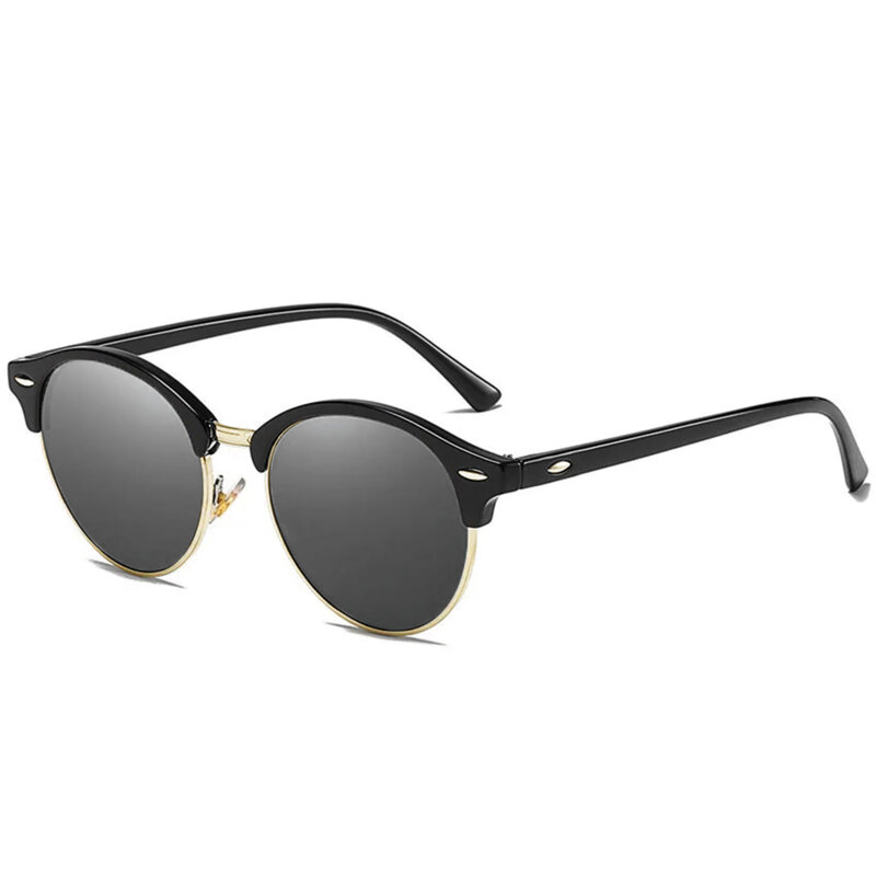 Ochelari de soare rotunzi barbati Techsuit, fumuriu, 66612