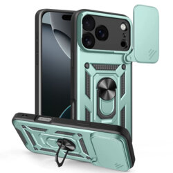 Husa iPhone 17 Pro Max protectie camera Techsuit CamShield Series, verde