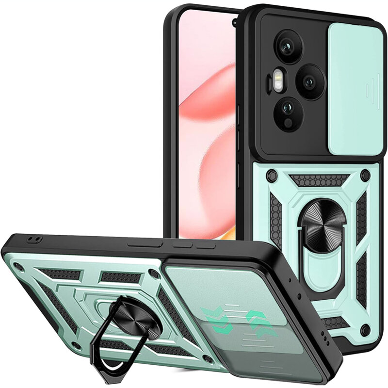 Husa Honor 400 Pro protectie camera Techsuit CamShield Series, verde
