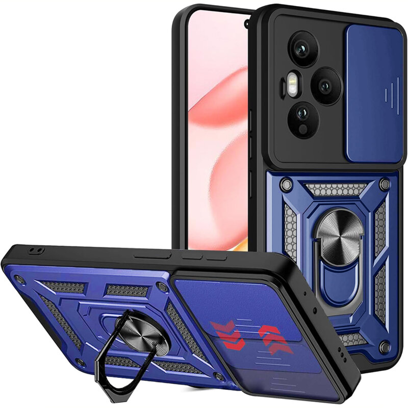 Husa Honor 400 Pro protectie camera Techsuit CamShield Series, albastru