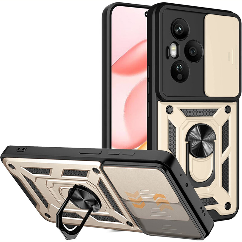 Husa Honor 400 Pro protectie camera Techsuit CamShield Series, auriu