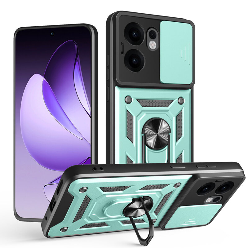Husa Oppo Reno13 F 5G protectie camera Techsuit CamShield Series, verde