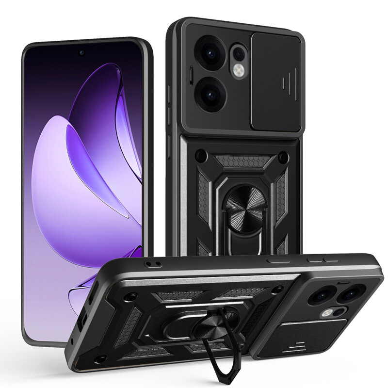 Husa Oppo Reno13 F 4G protectie camera Techsuit CamShield Series, negru