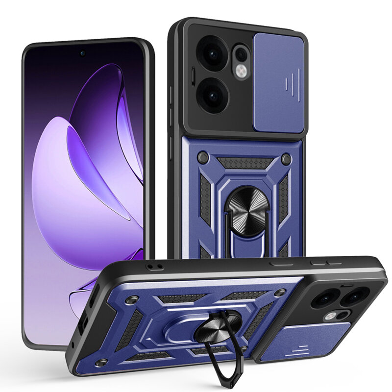 Husa Oppo Reno13 F 4G protectie camera Techsuit CamShield Series, albastru