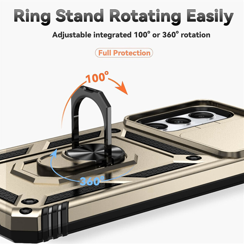 Husa Oppo Reno13 FS 5G protectie camera Techsuit CamShield Series, auriu