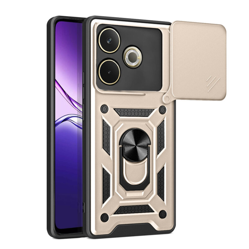 Husa Oppo A5 Pro 4G protectie camera Techsuit CamShield Series, auriu