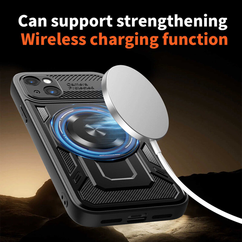 Husa iPhone 15 Techsuit RuggedCam, albastru