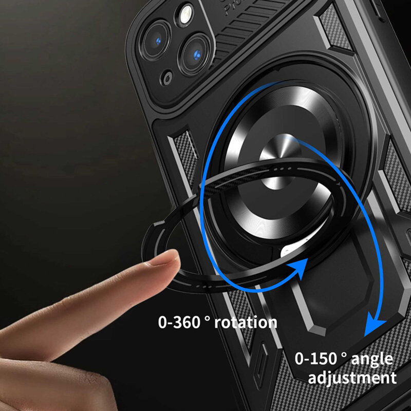 Husa iPhone 15 Techsuit RuggedCam, gri