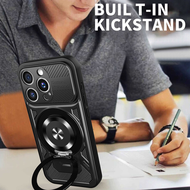 Husa iPhone 15 Pro Techsuit RuggedCam, albastru