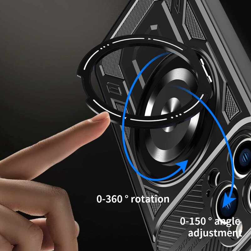 Husa iPhone 16 Pro Techsuit RuggedCam, gri