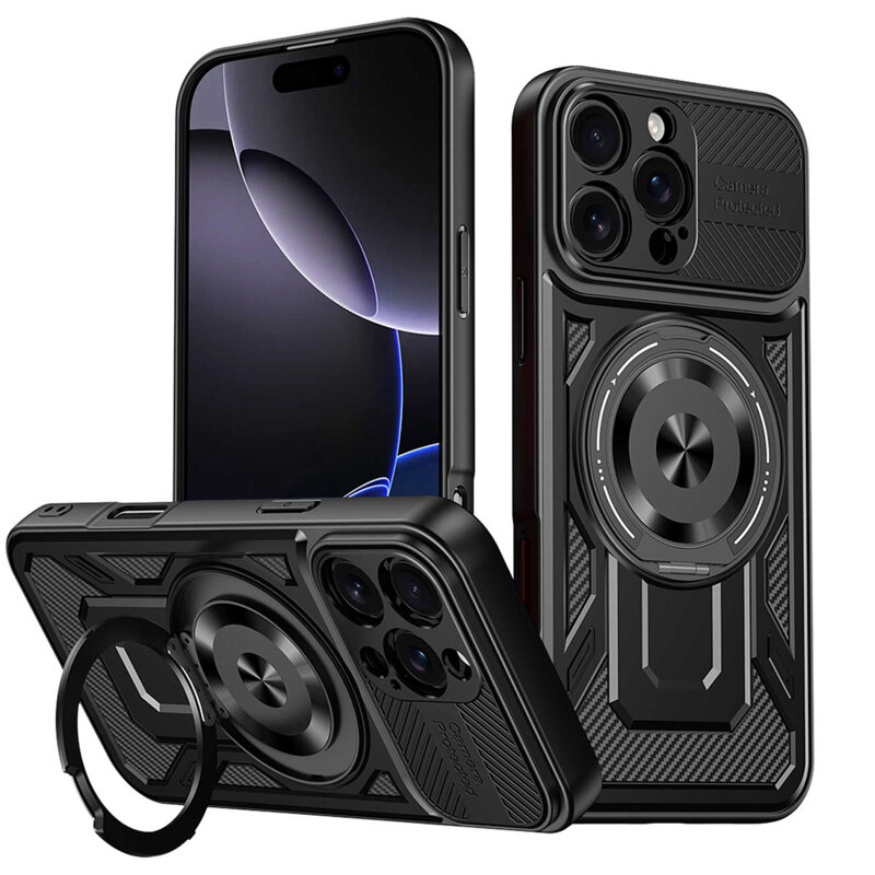 Husa iPhone 16 Pro Max Techsuit RuggedCam, negru