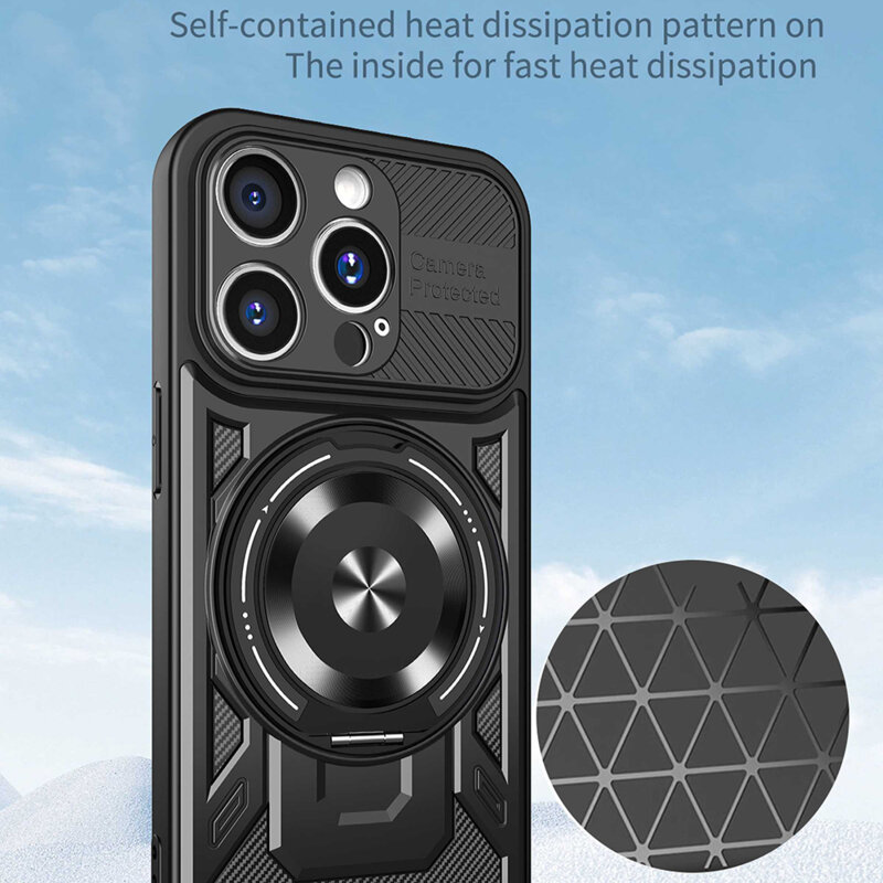 Husa iPhone 16 Pro Max Techsuit RuggedCam, negru