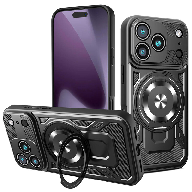 Husa iPhone 17 Pro Techsuit RuggedCam, negru