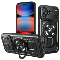 Husa iPhone 17 Pro Max Techsuit RuggedCam, negru