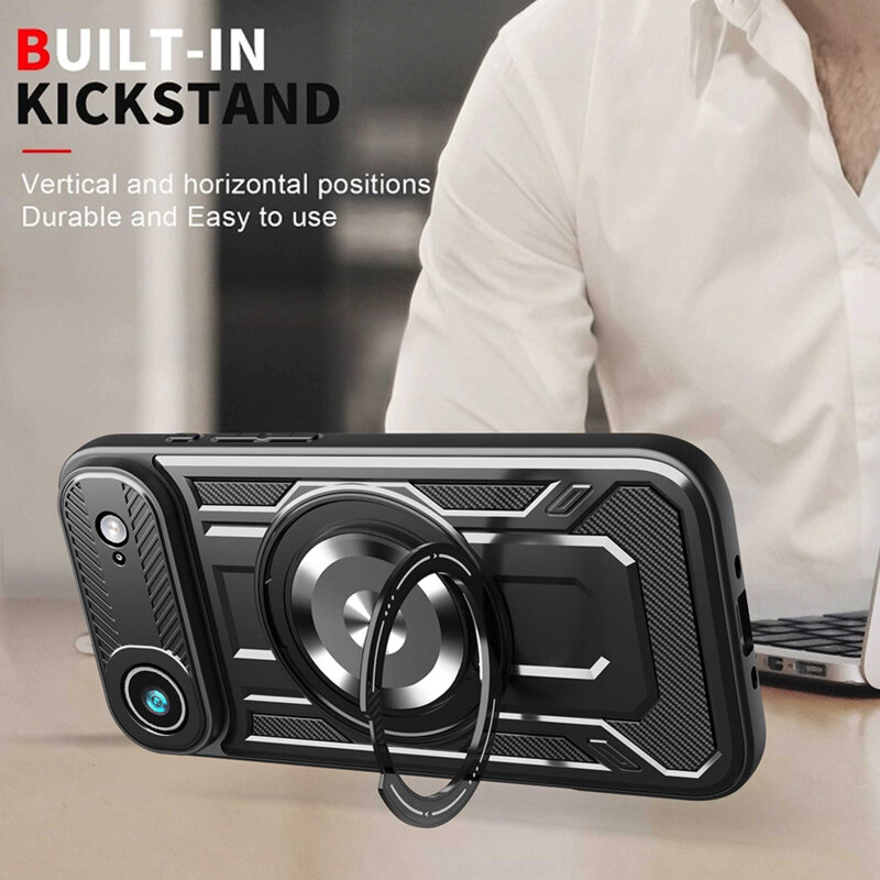 Husa iPhone 17 Air Techsuit RuggedCam, negru