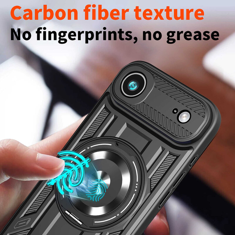 Husa iPhone 17 Air Techsuit RuggedCam, gri