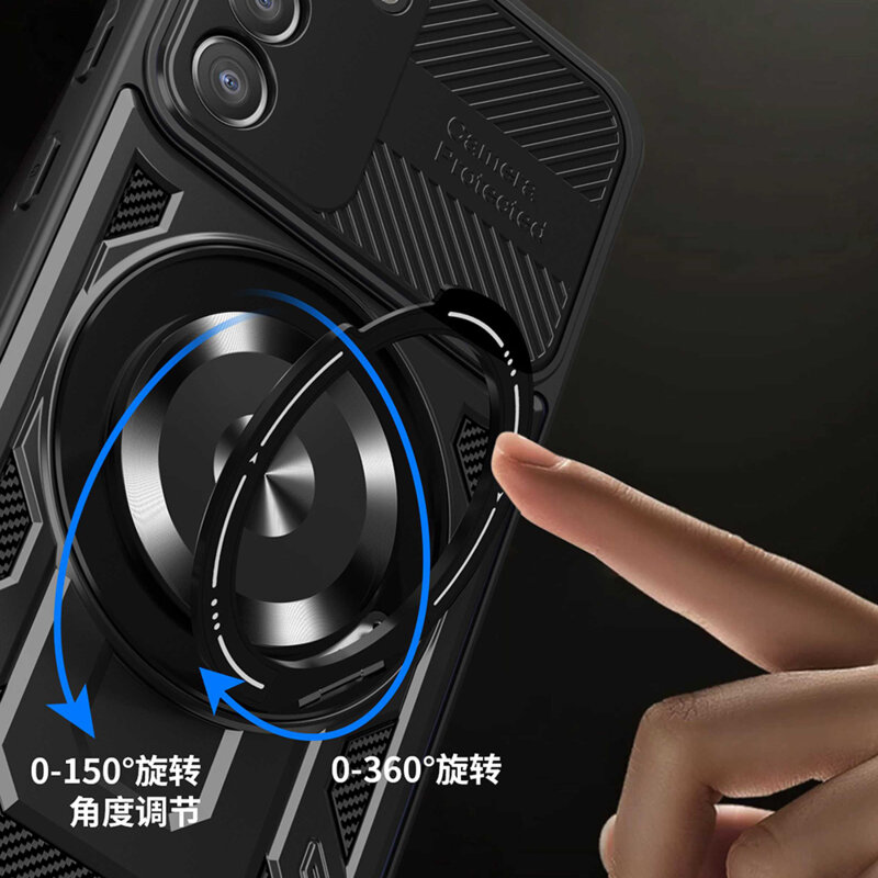 Husa Samsung Galaxy S21 FE 5G Techsuit RuggedCam, albastru