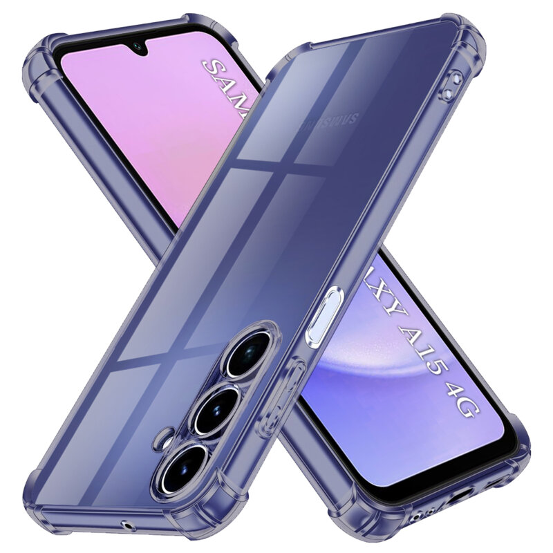 Husa Samsung Galaxy A15 4G Techsuit Shockproof Clear Silicone, fumuriu