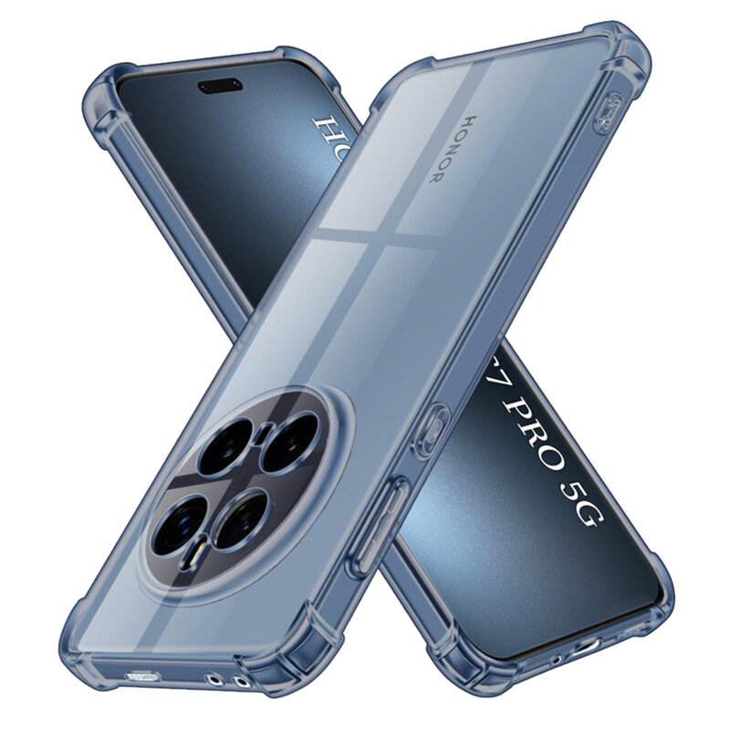 Husa Honor Magic7 Pro Techsuit Shockproof Clear Silicone, fumuriu