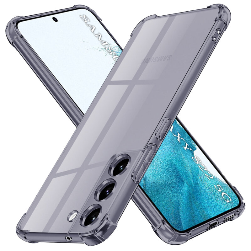 Husa Samsung Galaxy S22 5G Techsuit Shockproof Clear Silicone, fumuriu