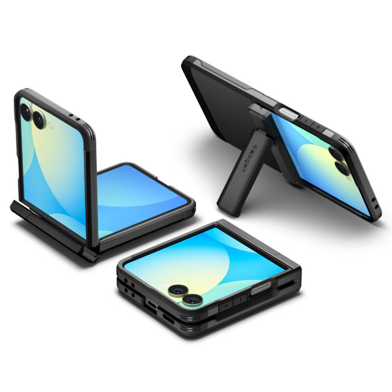 Husa Samsung Galaxy Z Flip7 Spigen Tough Armor Pro MagSafe, negru