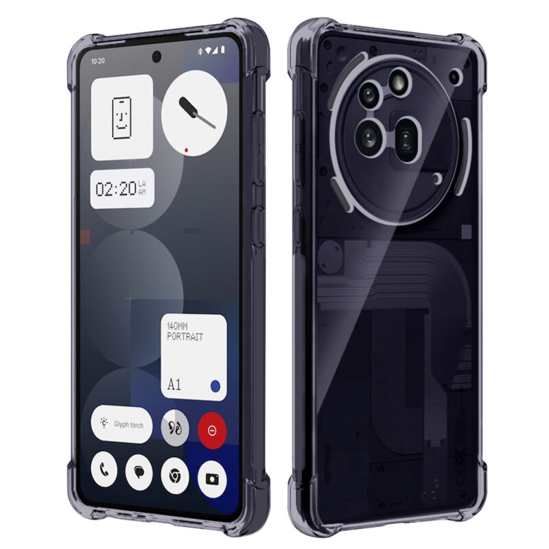 Husa Nothing Phone (3a) Pro Techsuit Shockproof Clear Silicone, fumuriu