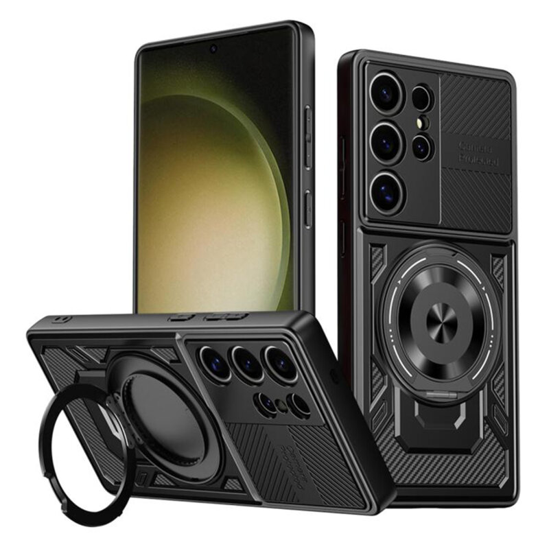 Husa Samsung Galaxy S23 Ultra Techsuit RuggedCam, negru