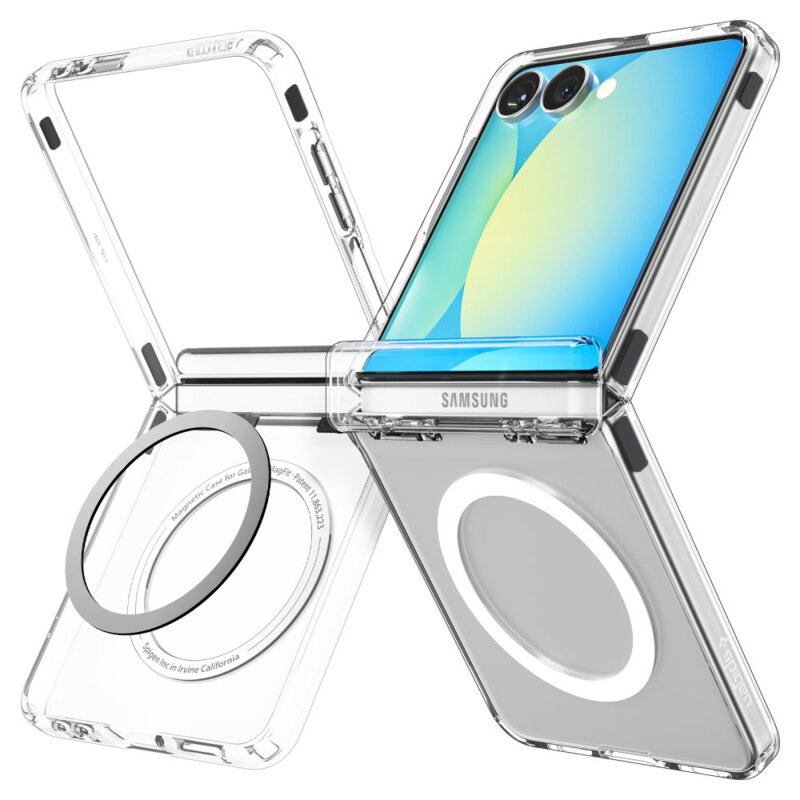 Husa Samsung Galaxy Z Flip7 Spigen Ultra Hybrid Pro MagSafe, transparenta