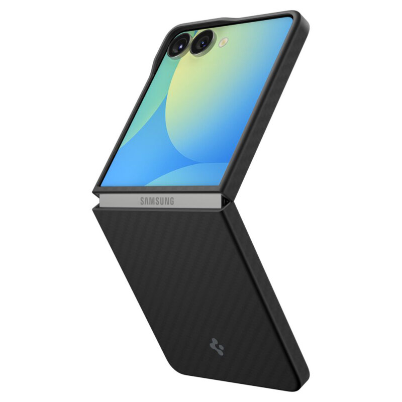Husa Samsung Galaxy Z Flip7 Spigen Air Skin, negru aramid