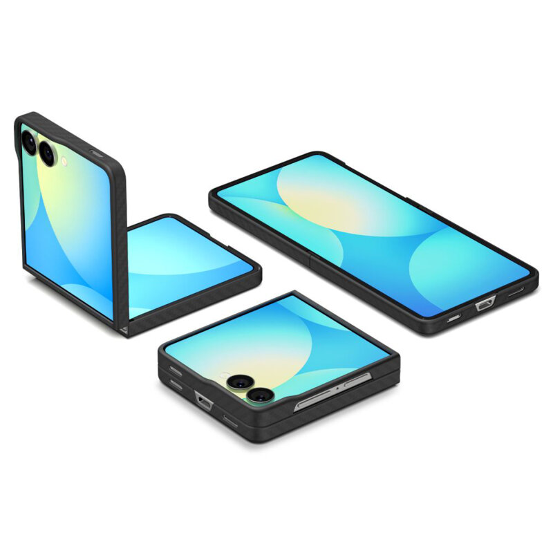 Husa Samsung Galaxy Z Flip7 Spigen Air Skin, negru aramid