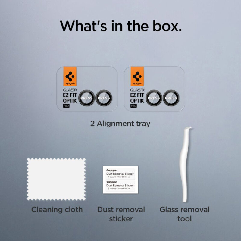 [Pachet 2x] Folie sticla camera Samsung Galaxy Z Flip7 Spigen Glas.tR Optik EZ Fit Pro HD, negru