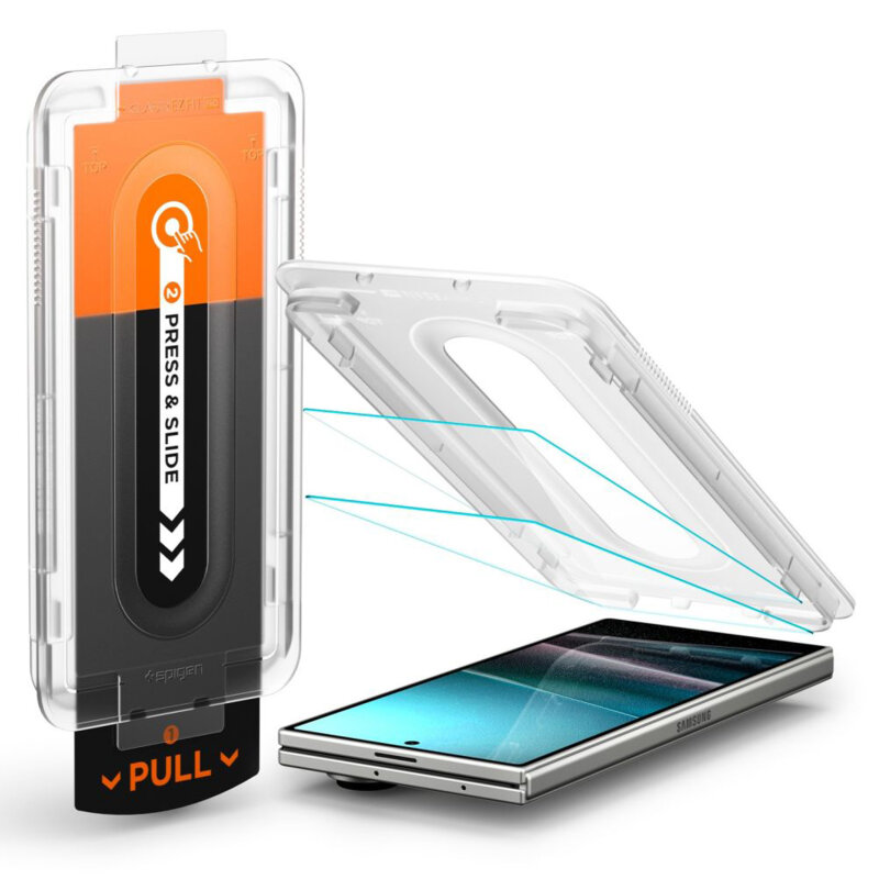 [Pachet 2x] Folie Samsung Galaxy Z Fold7 Spigen Glas.tR EZ Fit Pro HD, transparenta